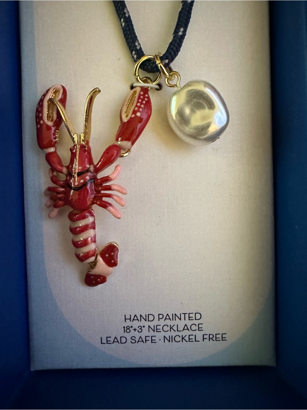 Piper K Viral Tik Tok Red Lobster Charm Necklace New In Box 18”+3” extension - Picture 3 of 10
